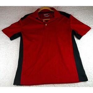 Chaps 78 Stay Dry Men's Medium l Golf/Polo Shirt, Black/ Red